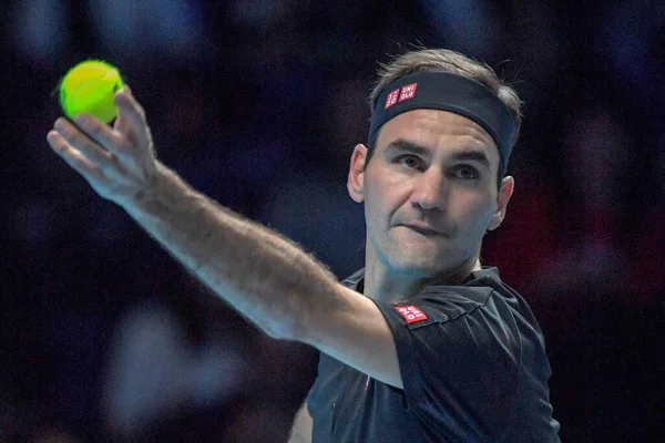 Tenis Internacionales Nitto ATP Finales - Ronda de torneos - Roger Federer vs Dominic Thiem — Foto de Stock