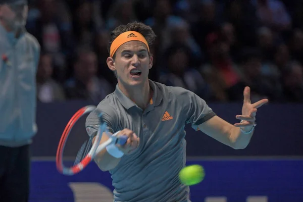 Tennis International Nitto Atp Finals - Τουρνουά Γύρος - Roger Federer εναντίον Dominic Thiem — Φωτογραφία Αρχείου