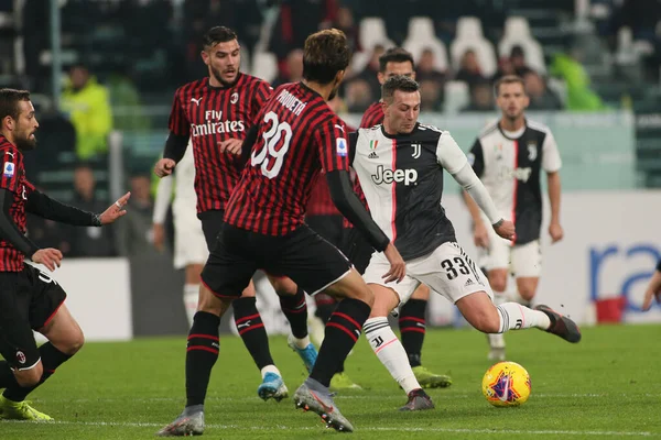 イタリアサッカーセリエA男子選手権ユベントスFc対ACミラノ — ストック写真