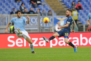 İtalyan Futbolu Serisi A Erkekler Şampiyonası Lazio Lecce 'ye karşı