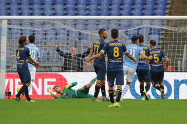 İtalyan Futbolu Serisi A Erkekler Şampiyonası Lazio Lecce 'ye karşı