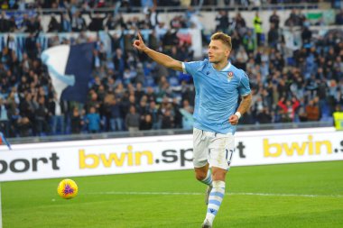 İtalyan Futbolu Serisi A Erkekler Şampiyonası Lazio Lecce 'ye karşı