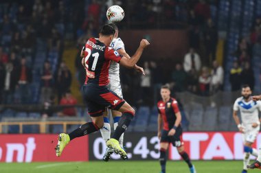 İtalyan Futbolu Serisi A Erkekler Şampiyonası Genoa Brescia 'ya karşı