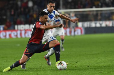 İtalyan Futbolu Serisi A Erkekler Şampiyonası Genoa Brescia 'ya karşı