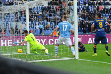 İtalyan Futbolu Serisi A Erkekler Şampiyonası Lazio Lecce 'ye karşı