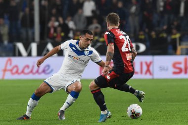 İtalyan Futbolu Serisi A Erkekler Şampiyonası Genoa Brescia 'ya karşı
