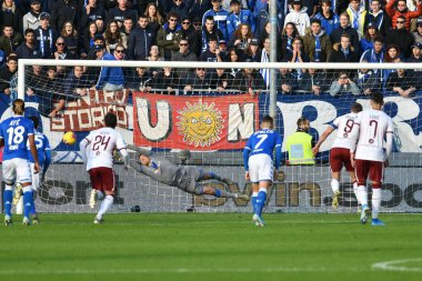 İtalyan Futbolu Serisi A Erkekler Şampiyonası Brescia Torino 'ya karşı