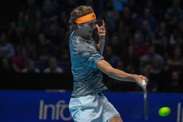 테니스 국제 선수 Nitto ATP 결승전 - 싱글 - 라파엘 나달 vs Alexander Zverev — 스톡 사진