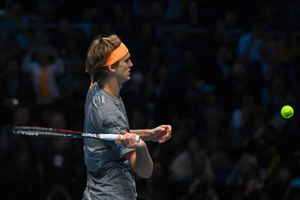 테니스 국제 선수 Nitto ATP 결승전 - 싱글 - 라파엘 나달 vs Alexander Zverev — 스톡 사진