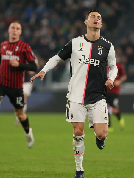 Olasz labdarúgó sorozat Férfi bajnokság Juventus Fc vs Ac Milan — Stock Fotó