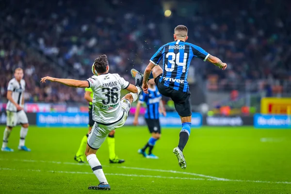 Mistrzostwa Włoch w piłce nożnej Serie A Mężczyźni Inter vs Parma — Zdjęcie stockowe