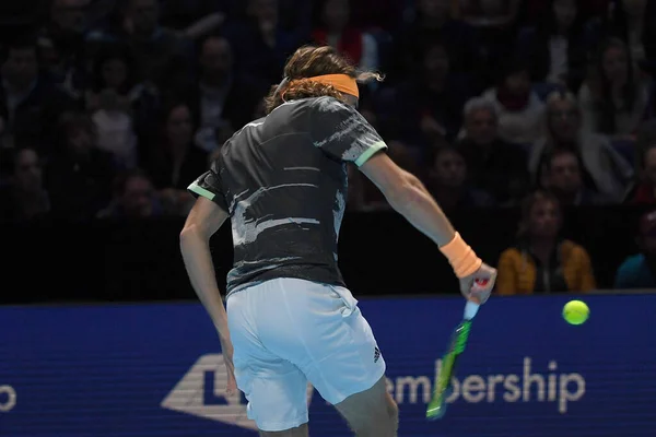 Tênis Internacionais Nitto ATP Finais - Torneio - Daniil Medvedev vs Stefanos Tsitsipas — Fotografia de Stock