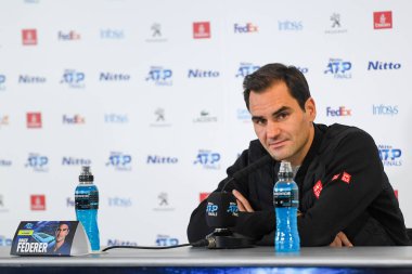 Tenis Uluslararası Nitto Atp Finali Tekler Roger Federer Matteo Berrettin 'e karşı
