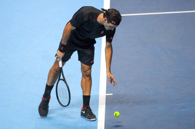 Tenis Uluslararası Nitto Atp Finali Tekler Roger Federer Matteo Berrettin 'e karşı