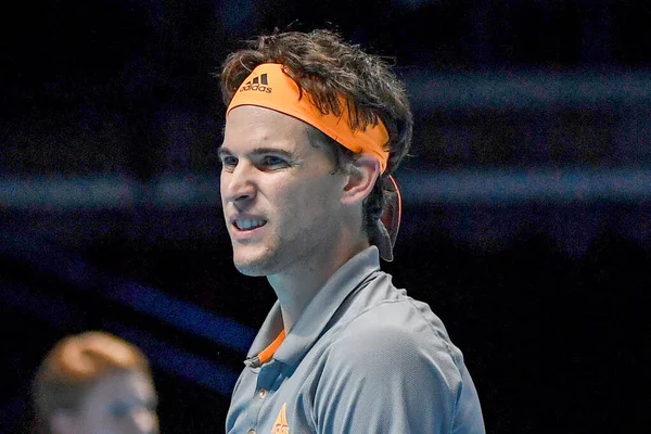 Internacionais de Ténis Nitto ATP Final Novak =okovic Vs Dominic Thiem - (Dominic Thiem  ) — Fotografia de Stock