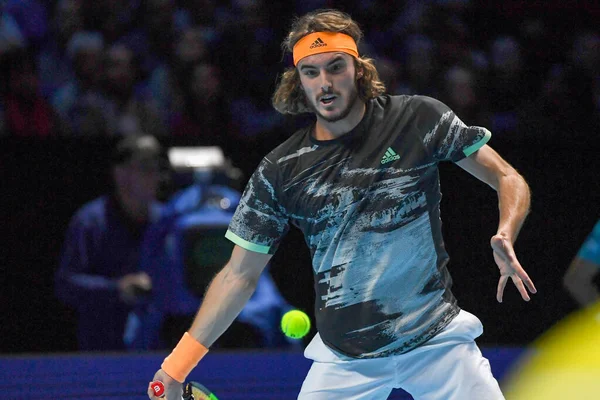 Internacionais de Ténis Nitto ATP Final STEFANOS TSITSIPAS Vs ALEXANDER ZVEREV — Fotografia de Stock