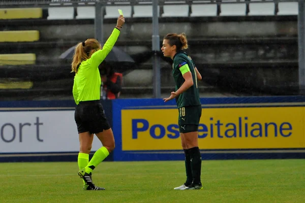 Equipo de Fútbol Italiano Euroepan 2021 Clasificaciones Italia Mujeres vs Malta Mujeres —  Fotos de Stock