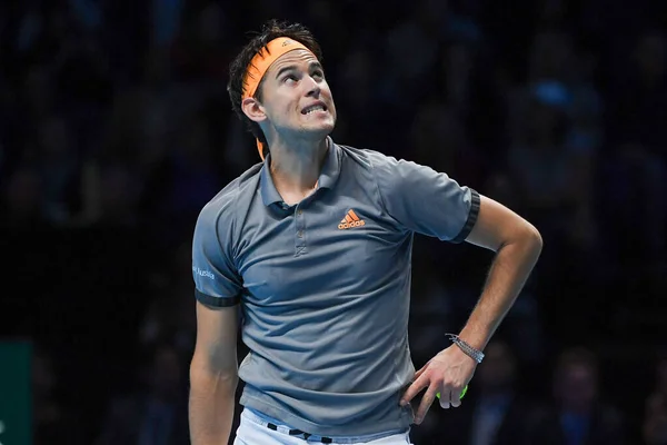 Tenis Internacionales Nitto ATP Final Novak jalá Vs Dominic Thiem - (Dominic Thiem  ) — Foto de Stock