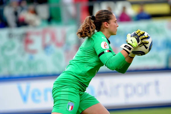 Equipo de Fútbol Italiano Euroepan 2021 Clasificaciones Italia Mujeres vs Malta Mujeres — Foto de Stock