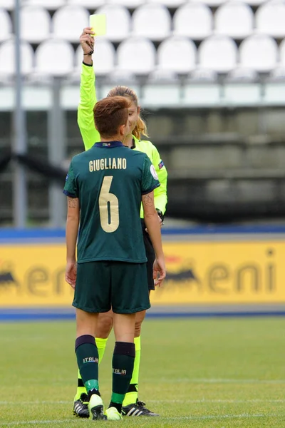 Equipo de Fútbol Italiano Euroepan 2021 Clasificaciones Italia Mujeres vs Malta Mujeres —  Fotos de Stock