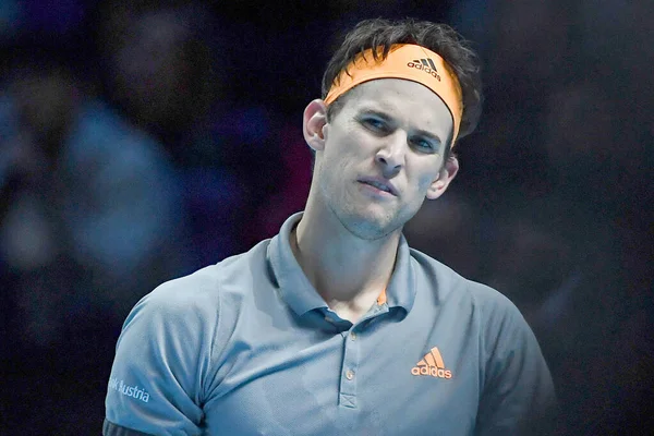 Tenis Internacionales Nitto ATP Final Novak jalá Vs Dominic Thiem - (Dominic Thiem  ) — Foto de Stock