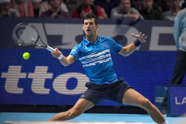 Tenis Uluslarası Nitto Atp Finalleri Novak-Jokoviç, Dominic Thiem 'e Karşı) — Stok fotoğraf