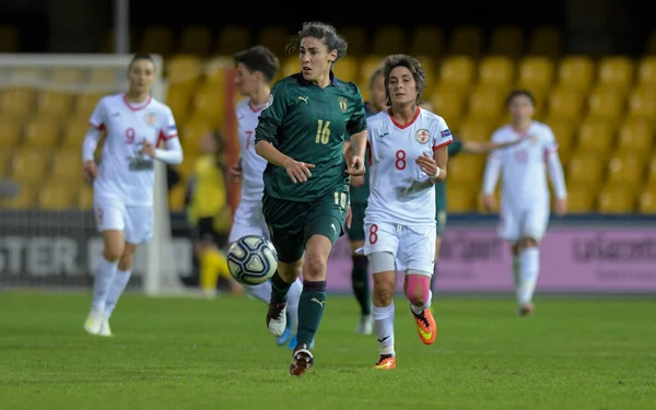 Італійська футбольна команда European 2021 Qualifiers- Італія Жінки проти Грузії Жінки — стокове фото