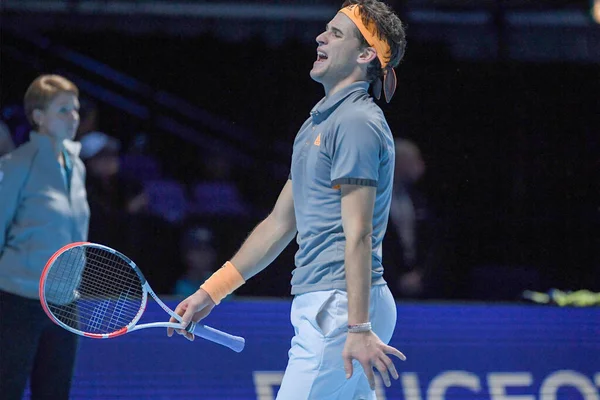 Tenis Internacionales Nitto ATP Final Novak jalá Vs Dominic Thiem - (Dominic Thiem  ) —  Fotos de Stock