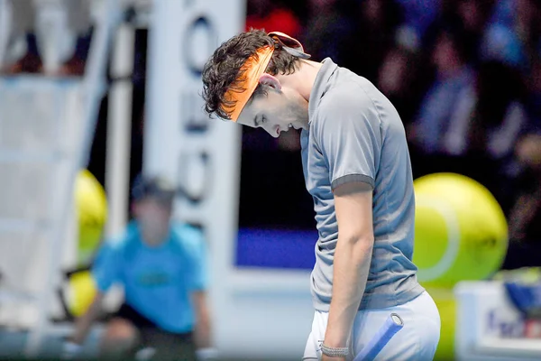 Tenis Internationals Nitto ATP Final Novak Đokovic vs Dominic Thiem (Dominic Thiem  ) — Fotografie, imagine de stoc