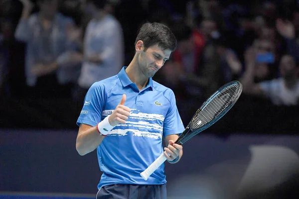 Internacionais de Ténis Nitto ATP Finals - Novak =jokovic Vs Dominic Thiem - (Novak =okovic ) — Fotografia de Stock