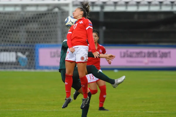 Equipo de Fútbol Italiano Euroepan 2021 Clasificaciones Italia Mujeres vs Malta Mujeres —  Fotos de Stock