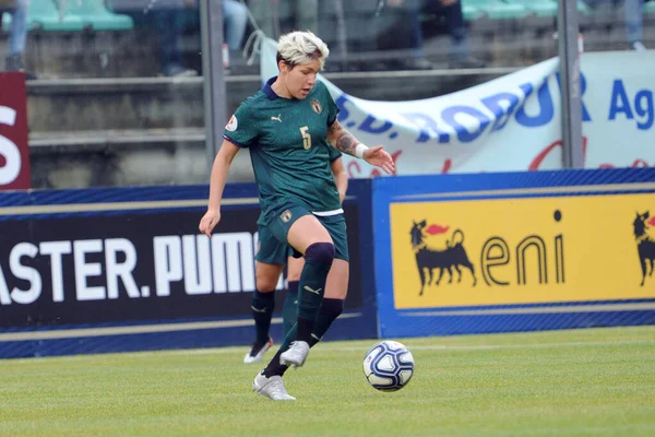 Equipo de Fútbol Italiano Euroepan 2021 Clasificaciones Italia Mujeres vs Malta Mujeres —  Fotos de Stock