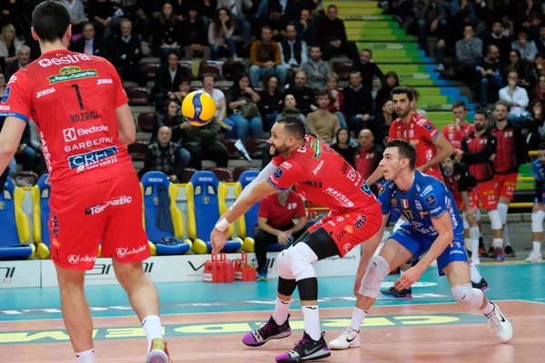 Voleibol Italiano Serie A Campeonato de Superliga Masculino Calzedonia Verona vs Cucine Lube Civitanova —  Fotos de Stock