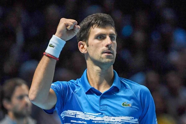 Tenis Internacionales Nitto ATP Finales - Novak Afganjokovic Vs Dominic Thiem - (Novak jalá ovic ) — Foto de Stock
