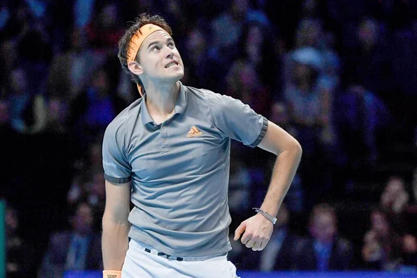 Tenis Internacionales Nitto ATP Final Novak jalá Vs Dominic Thiem - (Dominic Thiem  ) — Foto de Stock
