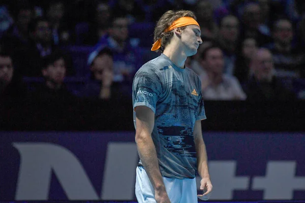 Internacionais de Ténis Nitto ATP Final STEFANOS TSITSIPAS Vs ALEXANDER ZVEREV — Fotografia de Stock