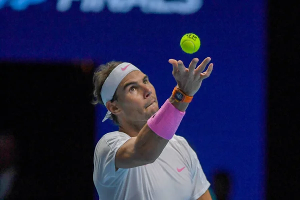 Τένις Διεθνείς Nitto Attp Τελικός Rafael Nadal εναντίον Daniil Medvedev — Φωτογραφία Αρχείου