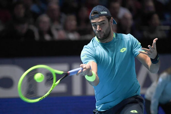 Tenis Internationals Nitto Atp Finals - ženská dvouhra - Roger Federer Vs Matteo Berrettin — Stock fotografie