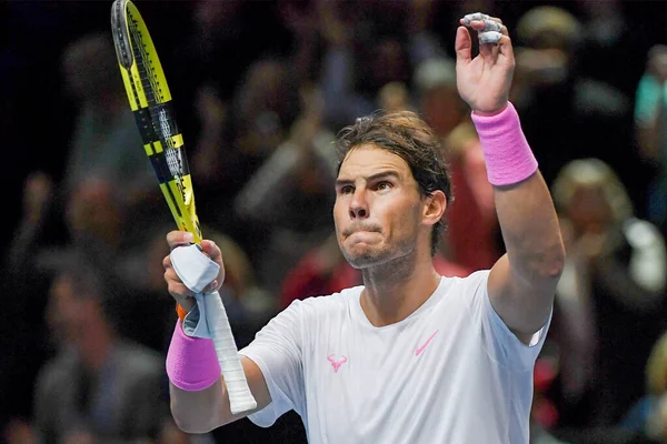 Τένις Διεθνείς Nitto Attp Τελικός Rafael Nadal εναντίον Daniil Medvedev — Φωτογραφία Αρχείου