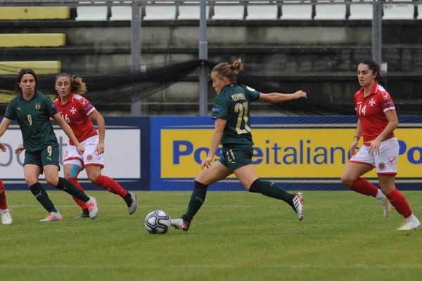 İtalyan Futbol Takımı Euroepan 2021 elemeleri - İtalyan Kadınlar Malta Kadınlarına Karşı — Stok fotoğraf