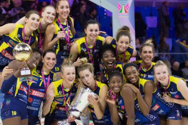 İtalyan Süper Kupa Kadını Imoco Volley Conegliano Igor Volley Novara 'ya karşı