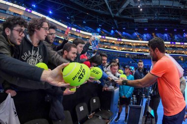 Tenis Şampiyonası Nitto Atp Final Eğitimi ve Maç Dominic Thiem - Matteo Berrettini