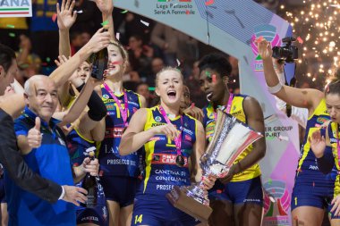 İtalyan Süper Kupa Kadını Imoco Volley Conegliano Igor Volley Novara 'ya karşı