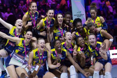 İtalyan Süper Kupa Kadını Imoco Volley Conegliano Igor Volley Novara 'ya karşı