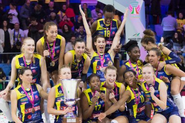 İtalyan Süper Kupa Kadını Imoco Volley Conegliano Igor Volley Novara 'ya karşı