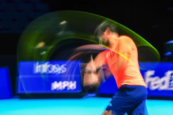 Tenis Şampiyonası Nitto Atp Final Eğitimi ve Maç Dominic Thiem - Matteo Berrettini — Stok fotoğraf