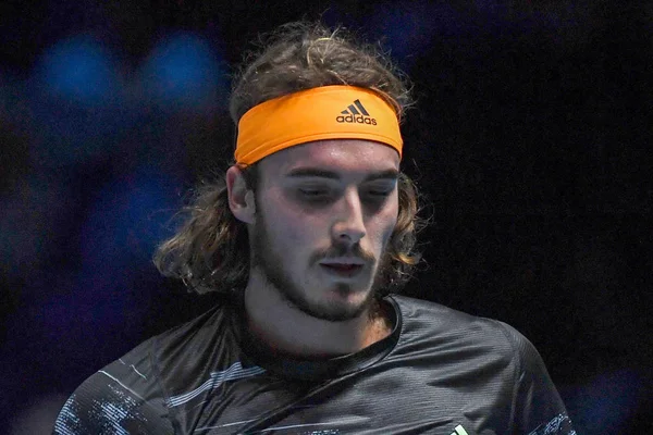 테니스 국제 선수 Nitto ATP 결승전 도미닉 셈 과 stefanos tsitsipas 결승전 — 스톡 사진