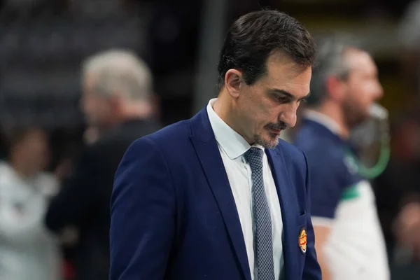 Voleibol Italiano Serie A Campeonato de Superliga Masculino Sir Safety Conad Perugia vs Tonno Callipo Calabria Vibo Valentia —  Fotos de Stock