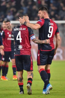 İtalyan Futbolu Serisi A Erkekler Şampiyonası Cagliari Sampdoria 'ya karşı