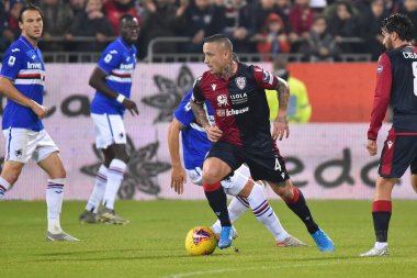 İtalyan Futbolu Serisi A Erkekler Şampiyonası Cagliari Sampdoria 'ya karşı
